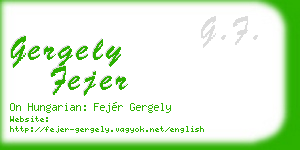 gergely fejer business card